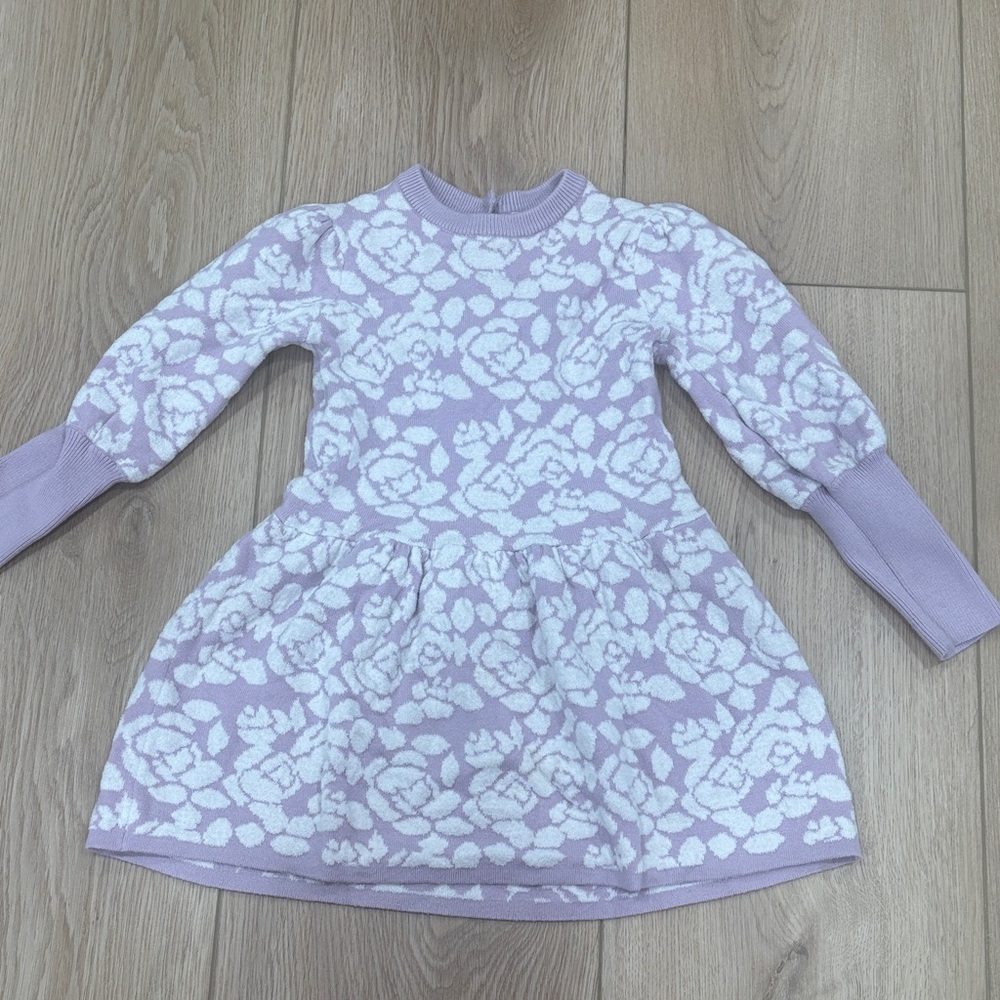 Janie and Jack Lavender and White Floral Dress